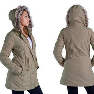 Lee Hanton Women's Military Style Parka Jacket